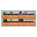 (4) Winross 1:64 Die Cast Promo Tractor Trailers
