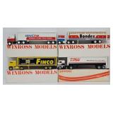 (4) Winross 1:64 Die Cast Promo Tractor Trailers