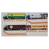 (4) Winross 1:64 Die Cast Promo Tractor Trailers