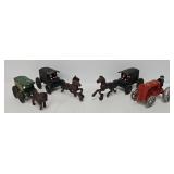 Reproduction Cast Iron Toy Wagons & Tractor