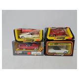 (4) Corgi 1:43 Die Cast Classic Sports Cars w/OB