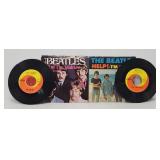 (2) Beatles 45RPM Records w/Picture Sleeves