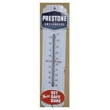 1950s Prestone Anti-Freeze Porcelain Thermometer