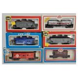 Train - (6) Asst HO Freight Cars w/OB