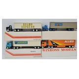 (4) Winross 1:64 Die Cast Promo Tractor Trailers