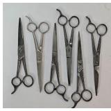 (6 Pr.)  Stainless Steel Master Barber Shears