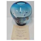 1998 Elio Raffaeli Murano Aquarium Vase (signed)