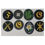 Military - (8) WWII German Shoulder Patches