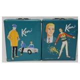 1962 & 1964 Mattel Ken Vinyl Doll Cases