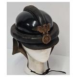 Military - WWII German NSKK Leather Crash Helmet