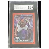 J.T. Realmuto 2024T Red Crackle Foilboard #61/199