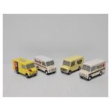 (4) Ralstoy Die Cast Promo Vans