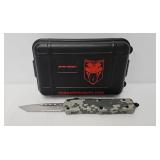 Cobra Tec D-2 Digi Camo OTF Knife w/Case