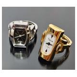 (2) Mid Century Trifari Ring Watches (Working)
