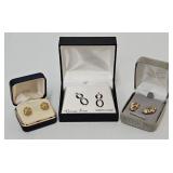 (3 Pr) Sterling Silver Earring Sets