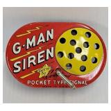 Courtland Tin Litho "G-Man Siren"