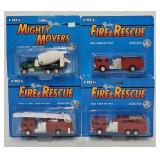 (4) 1990 Ertl Mighty Mover Die Cast Vehicles (MIB)