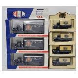 (7) Hartoy AHL & Lledo Die Cast Beer Promo Trucks