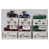 (6) Ertl Beer Promo Die Cast Coin Banks (MIB)