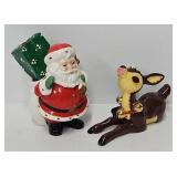 (2) Vintage Ceramic Christmas Figures