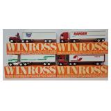 (4) 1988 Winross Freight Co Promo Tractor Trailers