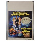 1971 James Bond One Sheet Movie Poster -
