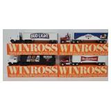(4) c1988 Winross Beer Co. Promo Tractor Trailers