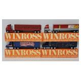 (4) Winross 1:64 Die Cast Promo Tractor Trailers