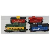 (4) O-Gauge Lighted Train Cabooses