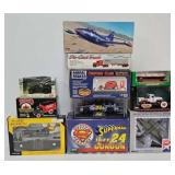 (9) Asst MIB Toy Vehicles & Display Case