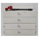 (4) Ertl Ford 1:64 Die Cast Tractor Trailers (MIB)