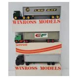 (3) Winross Freight Co. Promo Tractor Trailers