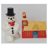 (2) Hard Plastic Christmas Toys