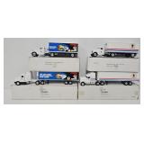(4) Ertl US Mail Promo Die Cast Tractor Trailers
