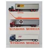 (3) Winross Freight Co. Promo Tractor Trailers