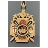 14KT Gold Masonic Watch FOB (17.0 grams)