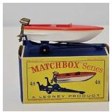 1961 Matchbox #48B-6 Sport Boat & Trailer (MIB)