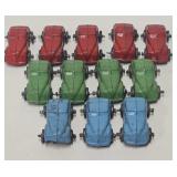 (12) Barclay Die Cast Sedans