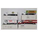 (4) Ertl Beer Promo Tractor Trailer Coin Banks