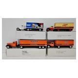 (4) Ertl Motor Freight Promo Tractor Trailers