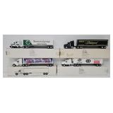 (4) Ertl 1:64 Die Cast Promo Tractor Trailers