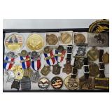 (25 asst) Medals, Badges, Fobs, Tokens & Patch