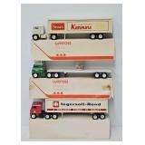 (3) Winross 1:64 Die Cast Promo Tractor Trailers