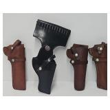 (4) Leather Holsters