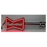 Vintage Budweiser Guitar Neon Beer Sign
