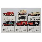 (6) Ertl Motorcycle Promo Vehicle Coin Banks