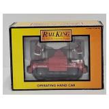 Rail King #30-2573 O-Gauge Christmas Hand Car