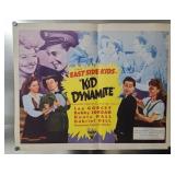 1943 "Kid Dynamite" Half Sheet Movie Poster