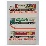 (3) Winross 1:64 Die Cast Promo Tractor Trailers
