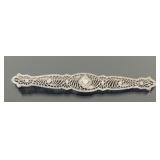 14KT White Gold & Diamond Filigree Pin (3.0 gr)
